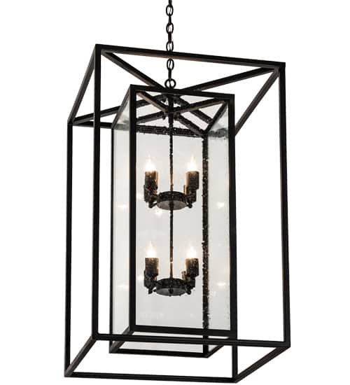 8 Light 35" Wide Taper Candle Pendant