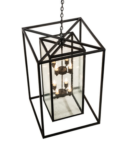 8 Light 35" Wide Taper Candle Pendant