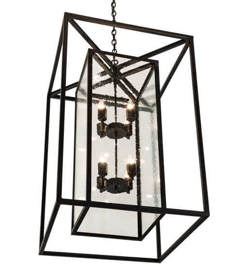 8 Light 35" Wide Taper Candle Pendant