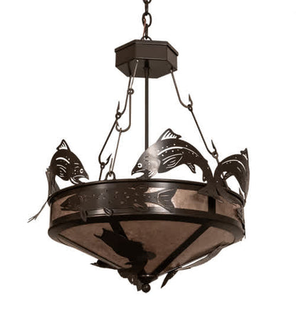4 Light 24" Wide Abstract Pendant