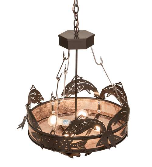 4 Light 24" Wide Abstract Pendant