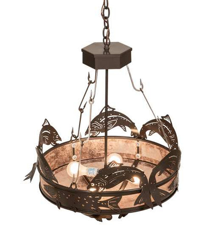 4 Light 24" Wide Abstract Pendant