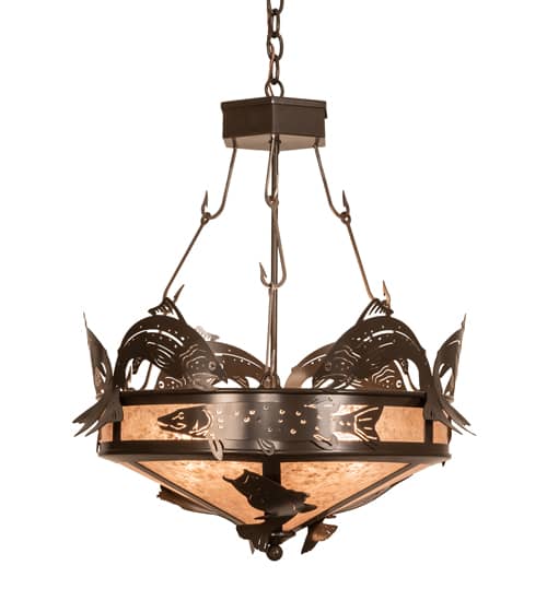 4 Light 24" Wide Abstract Pendant
