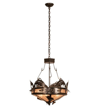 4 Light 24" Wide Abstract Pendant