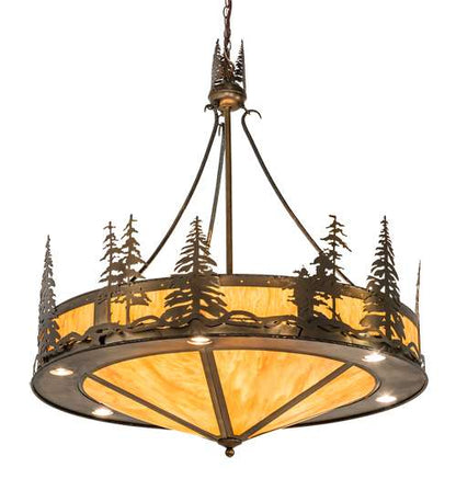 6 Light 41" Wide Abstract Pendant