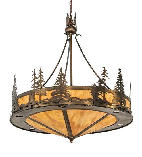 6 Light 41" Wide Abstract Pendant