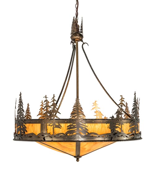 6 Light 41" Wide Abstract Pendant