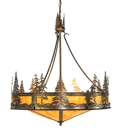 6 Light 41" Wide Abstract Pendant