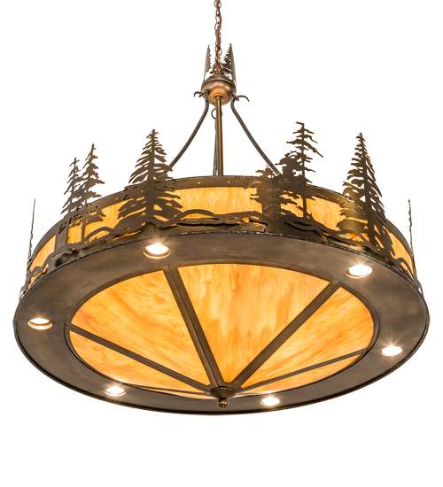6 Light 41" Wide Abstract Pendant