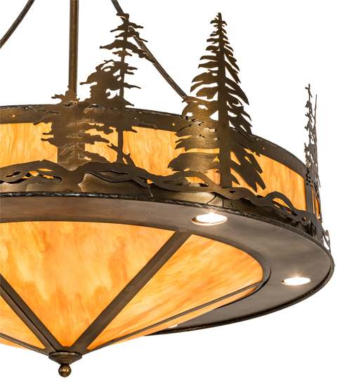 6 Light 41" Wide Abstract Pendant
