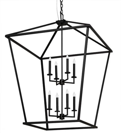 8 Light 51" Wide Taper Candle Pendant