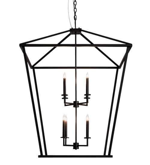 8 Light 51" Wide Taper Candle Pendant