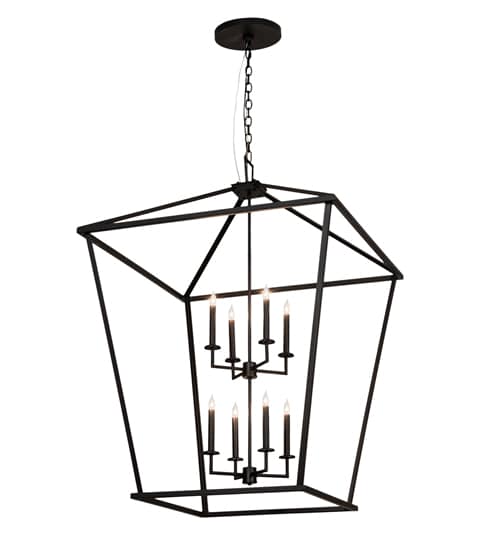8 Light 51" Wide Taper Candle Pendant
