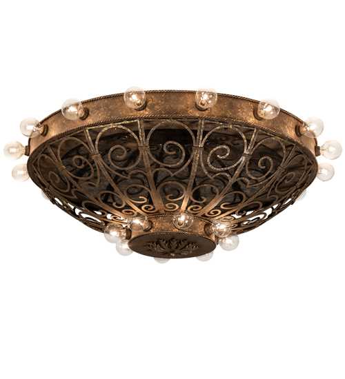 Osteria 24 Light 46" Wide Flush Mount Bowl Ceiling Fixture