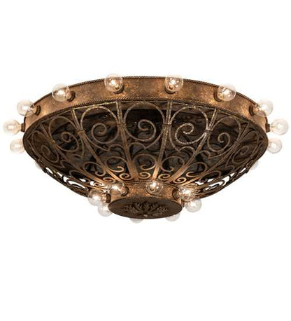 Osteria 24 Light 46" Wide Flush Mount Bowl Ceiling Fixture