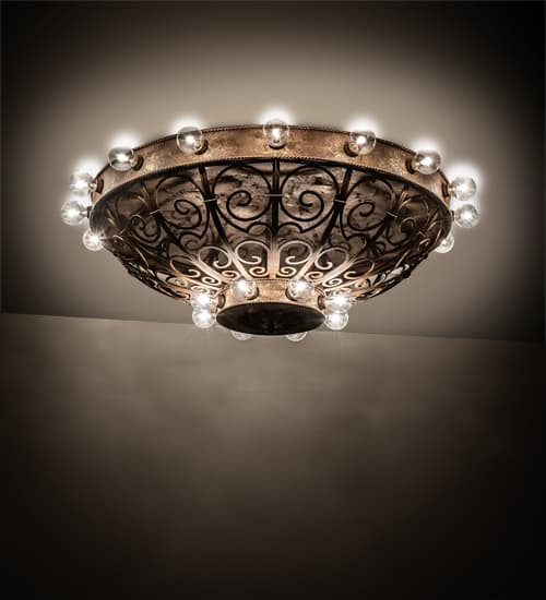 Osteria 24 Light 46" Wide Flush Mount Bowl Ceiling Fixture