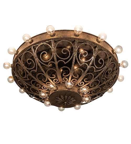 Osteria 24 Light 46" Wide Flush Mount Bowl Ceiling Fixture