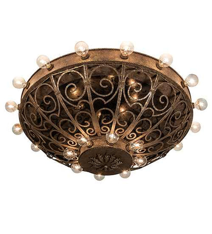Osteria 24 Light 46" Wide Flush Mount Bowl Ceiling Fixture