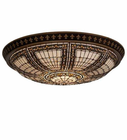 Fleur-de-lis 8 Light 45" Wide Flush Mount Bowl Ceiling Fixture