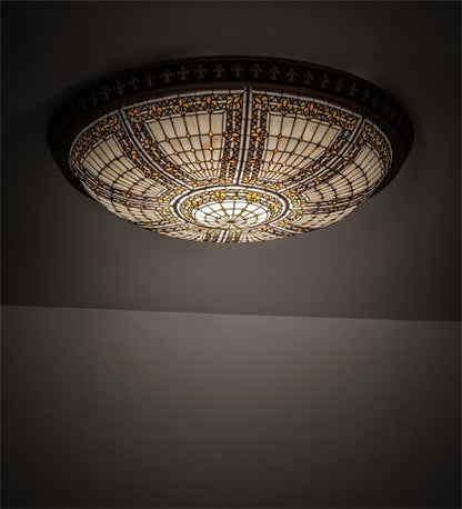 Fleur-de-lis 8 Light 45" Wide Flush Mount Bowl Ceiling Fixture