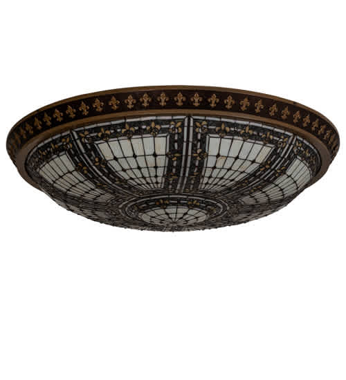 Fleur-de-lis 8 Light 45" Wide Flush Mount Bowl Ceiling Fixture