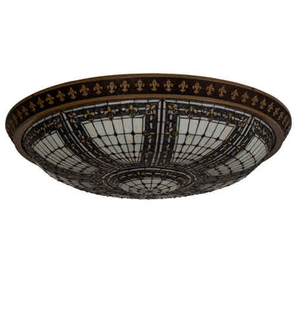 Fleur-de-lis 8 Light 45" Wide Flush Mount Bowl Ceiling Fixture