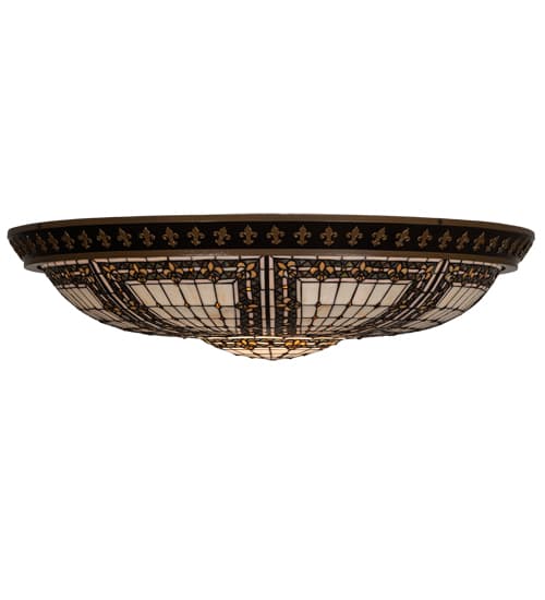 Fleur-de-lis 8 Light 45" Wide Flush Mount Bowl Ceiling Fixture
