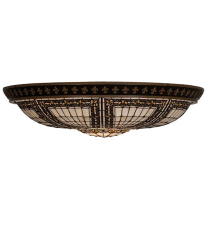 Fleur-de-lis 8 Light 45" Wide Flush Mount Bowl Ceiling Fixture