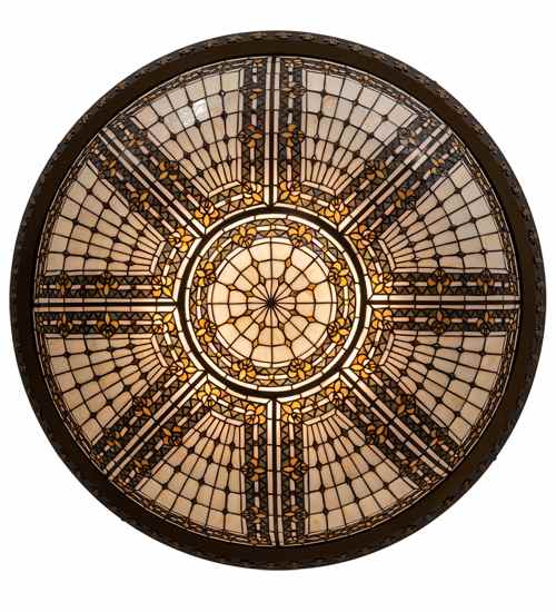 Fleur-de-lis 8 Light 45" Wide Flush Mount Bowl Ceiling Fixture