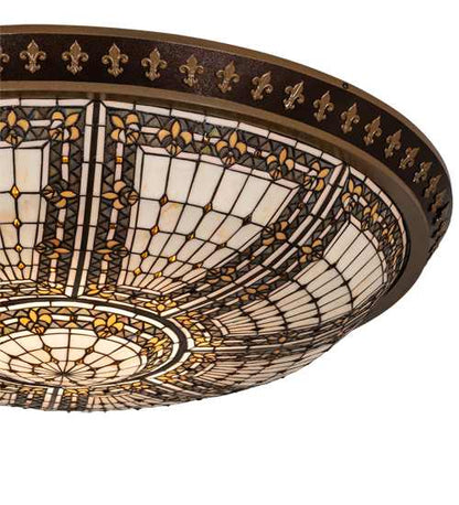 Fleur-de-lis 8 Light 45" Wide Flush Mount Bowl Ceiling Fixture