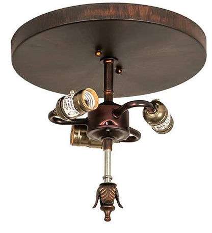 Hoja 3 Light 15" Wide Semi-Flush Bowl Ceiling Fixture - Rokusho Finish