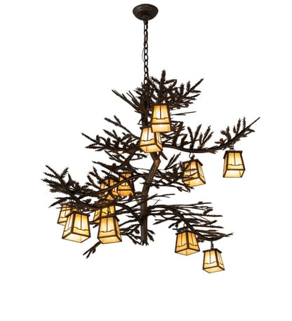 Long Pine Branch 12 Light 40" Wide Chandelier