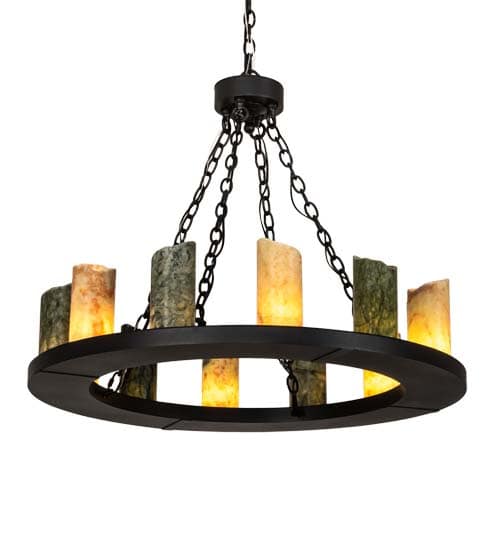 Loxley 12 Light 36" Wide Pillar Candle Ring Chandelier
