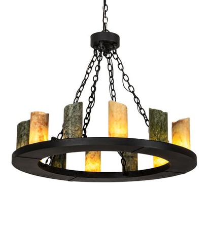 Loxley 12 Light 36" Wide Pillar Candle Ring Chandelier
