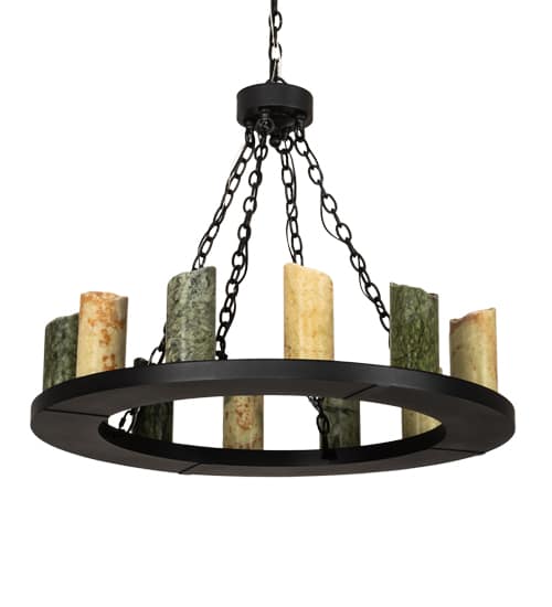 Loxley 12 Light 36" Wide Pillar Candle Ring Chandelier