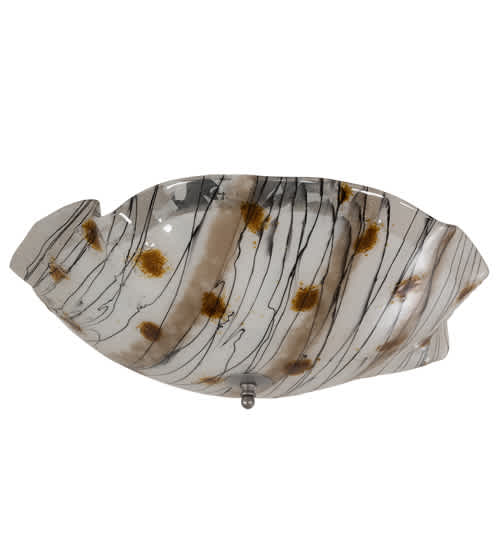 Metro Fusion 3 Light 24" Wide Semi-Flush Bowl Ceiling Fixture - Nickel Finish