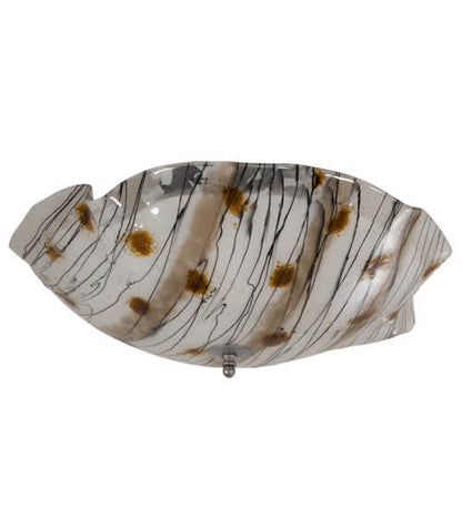 Metro Fusion 3 Light 24" Wide Semi-Flush Bowl Ceiling Fixture - Nickel Finish