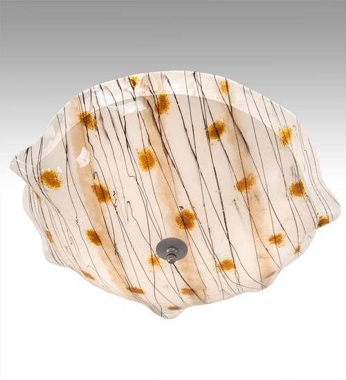 Metro Fusion 3 Light 24" Wide Semi-Flush Bowl Ceiling Fixture - Nickel Finish