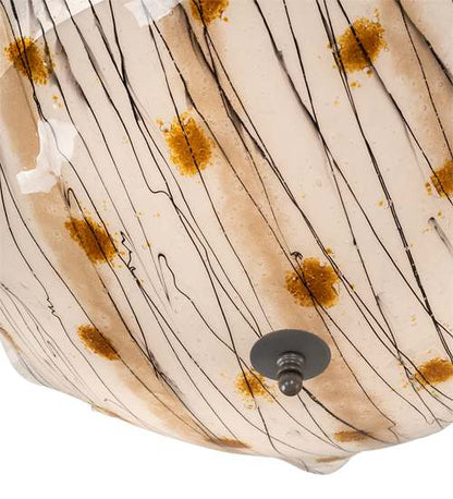 Metro Fusion 3 Light 24" Wide Semi-Flush Bowl Ceiling Fixture - Nickel Finish