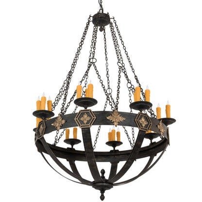 Meyda Tiffany Neapolis 24 Light 60" Wide Taper Candle Style Chandelier