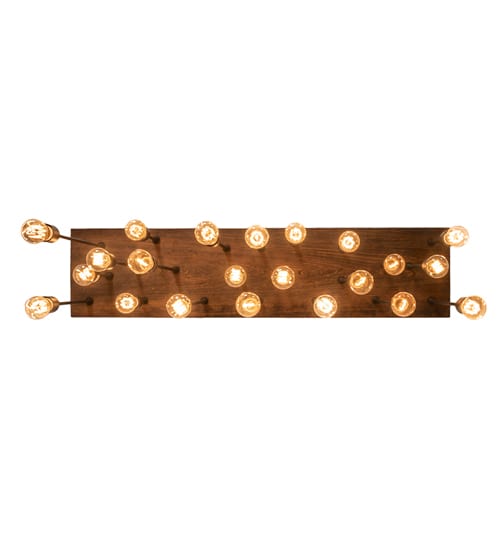 22 Light 48" Wide Wood Linear Pendant