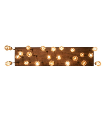 22 Light 48" Wide Wood Linear Pendant
