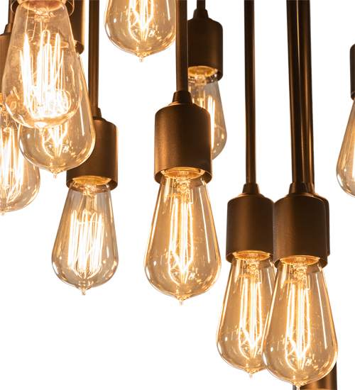 22 Light 48" Wide Wood Linear Pendant