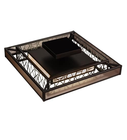 Quadrato Rich Umador 51" Wide LED Semi-Flush Square Ceiling Fixture
