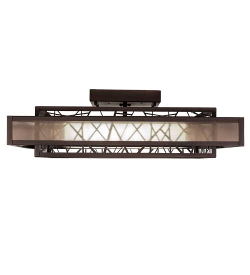 Quadrato Rich Umador 51" Wide LED Semi-Flush Square Ceiling Fixture