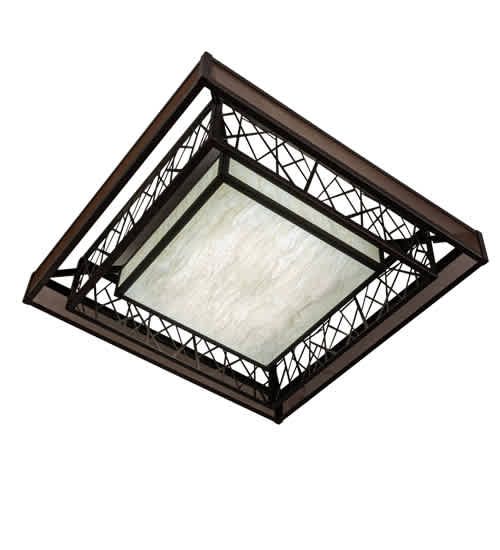 Quadrato Rich Umador 51" Wide LED Semi-Flush Square Ceiling Fixture