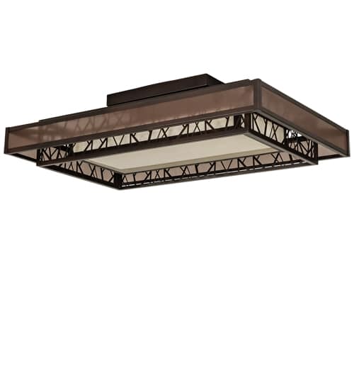 Quadrato Rich Umador 48" Wide LED Semi-Flush Ceiling Fixture
