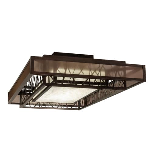 Quadrato Rich Umador 48" Wide LED Semi-Flush Ceiling Fixture