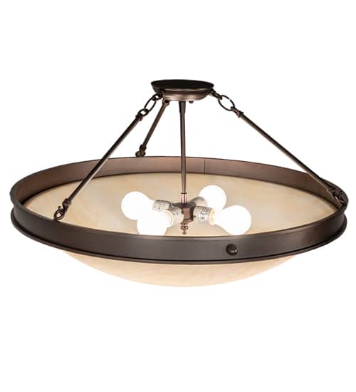 Dionne 4 Light 28" Wide Semi-Flush Bowl Ceiling Fixture