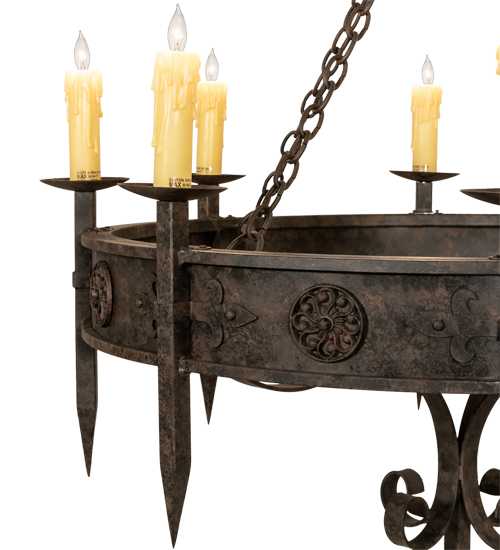 Calandra 8 Light 42" Wide Taper Candle Style Chandelier
